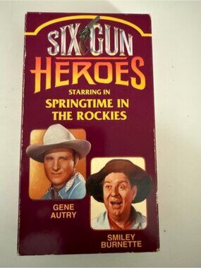 Six Gun Heroes Springtime in the Rockies VHS Gene Autry Smiley Burnette